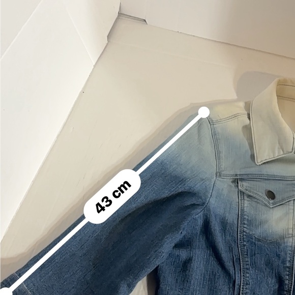 Cleo Blue and White Ombre Denim Jacket - Picture 5 of 8
